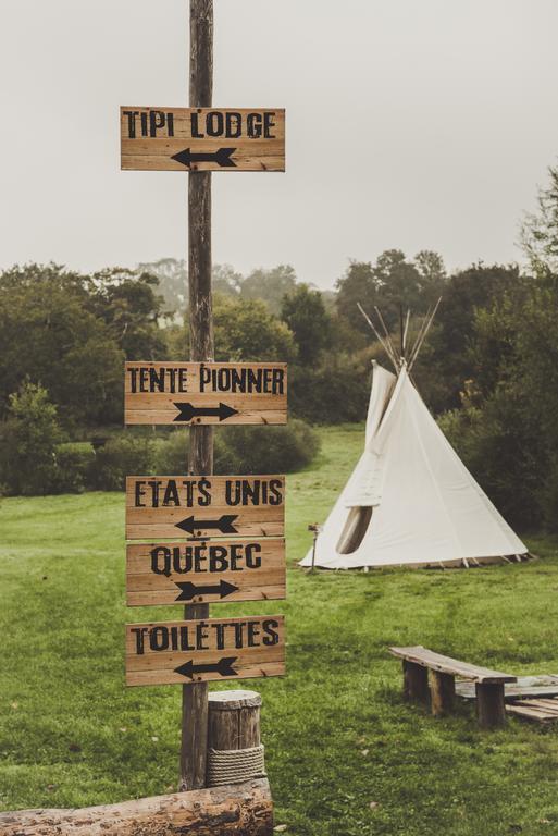 Les Tipis Du Bonheur De Vivre Hotel Brulon ภายนอก รูปภาพ